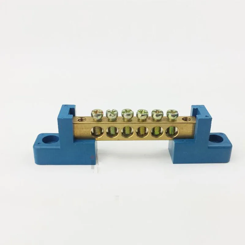 Copper wire Terminal 6 hole 6 bit copper Connector zero row grounding