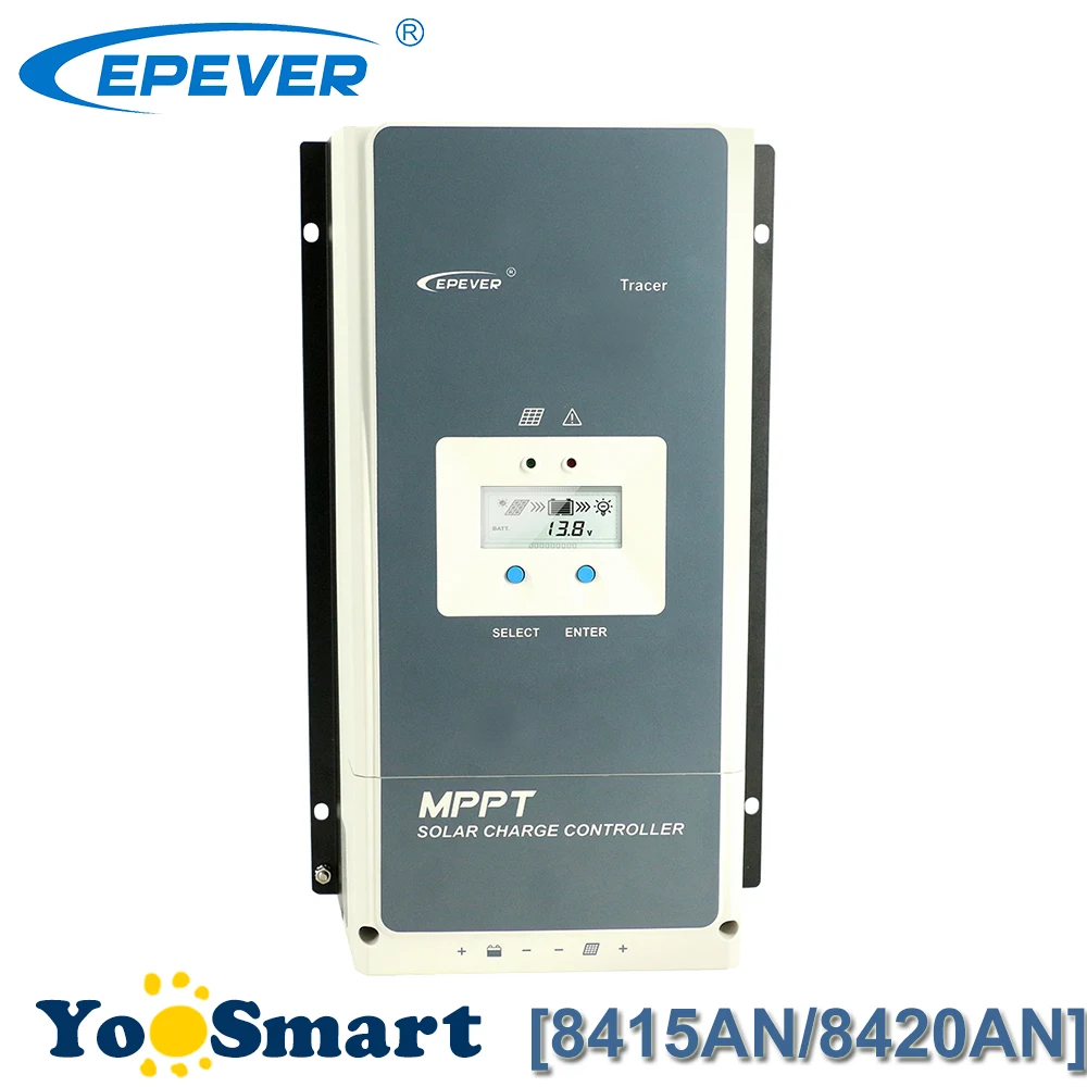 

EPever 80A 12/24/36/48V Auto Solar Charge Controller MPPT Tracer8415AN Tracer8420AN Backlight LCD Common Negative Grounding
