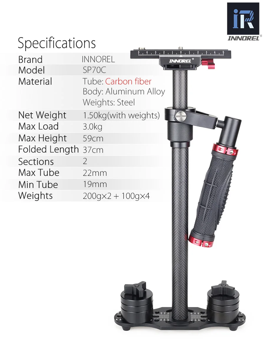 SP70C Steadycam углеродное волокно Ручной Стабилизатор для Canon Nikon DSLR камера легкий Steadicam гораздо лучше, чем S60 S60C