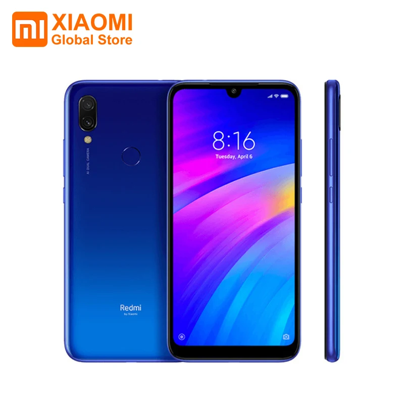 Xiaomi Redmi 7 смартфон с восьмиядерным процессором Snapdragon 632 ОЗУ 3 ГБ ПЗУ 32 6 26 дюйма 12 Мп +