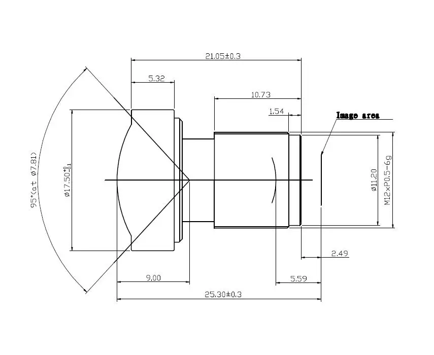 size M12-IR3.8MM-16MP