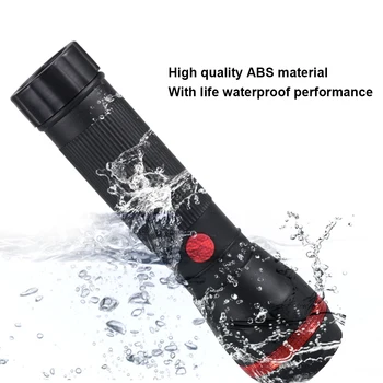 

LED Flashlight Torch 3 AAA Battery Lantern LEDs Self Defense Waterproof Flashlights for Outdoor Hiking Camping Fishing