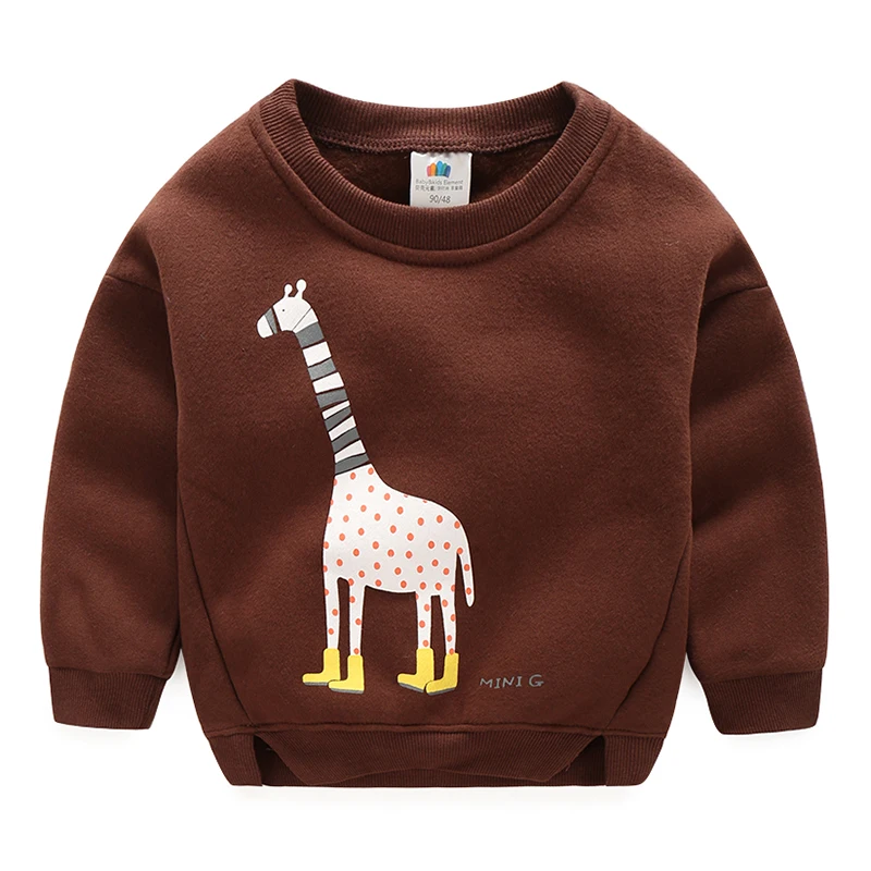 Autumn Winter Warm 2-10 Years Old Children Long Sleeve Cartoon Animal Print Kids School Baby Handsome Boy Fleece Sweatshirt kids sweater,kids hoodie sweatshirts