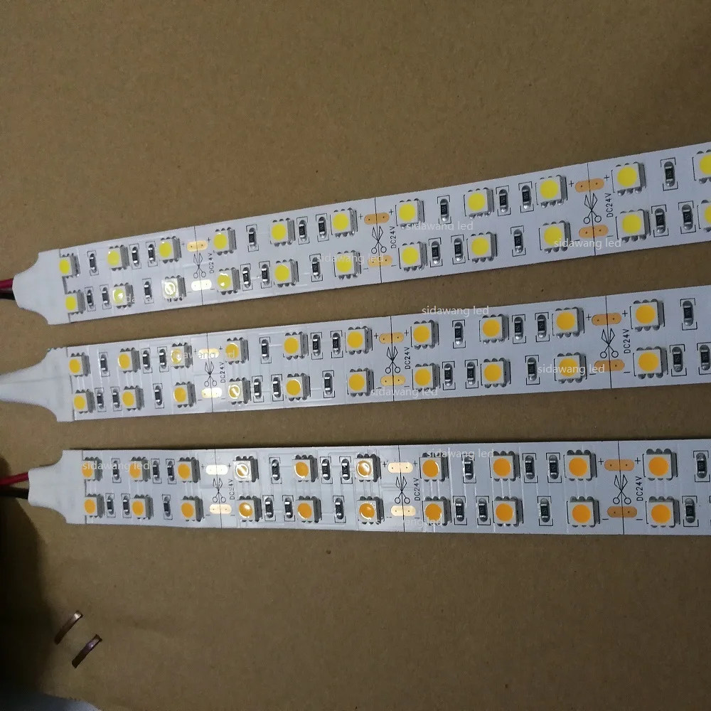 CRI&gt 95 Высокая яркость двухрядные SMD5050 120 светодиодов/м 2800 K 7500 светодиодные ленты