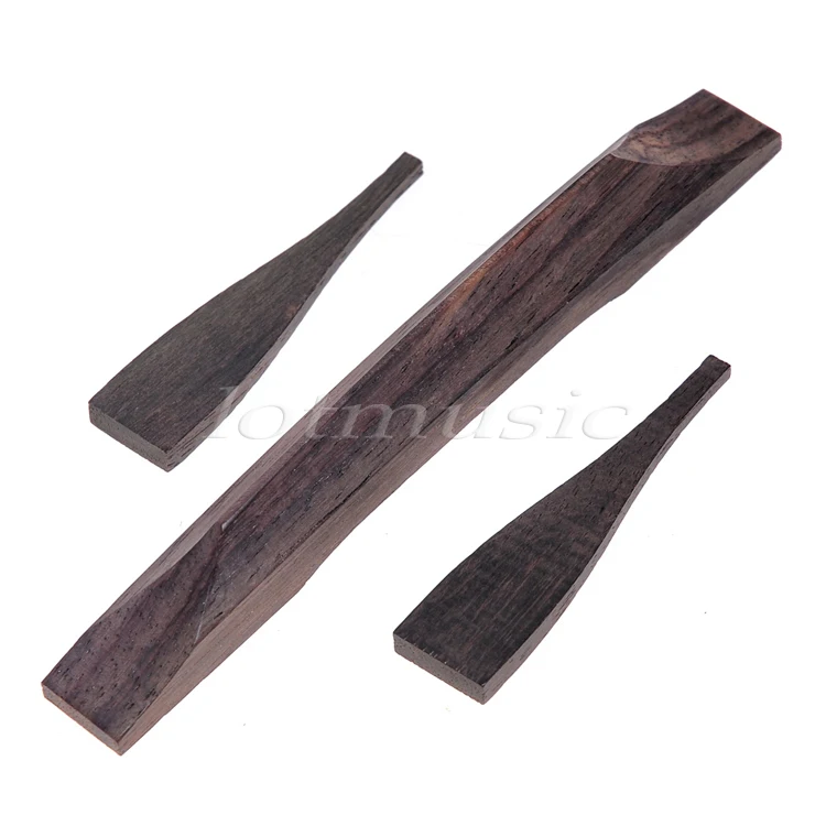 

Vintage Bridge& Peg Rosewood Wood Durable for Jazz Guitar Replacement Parts