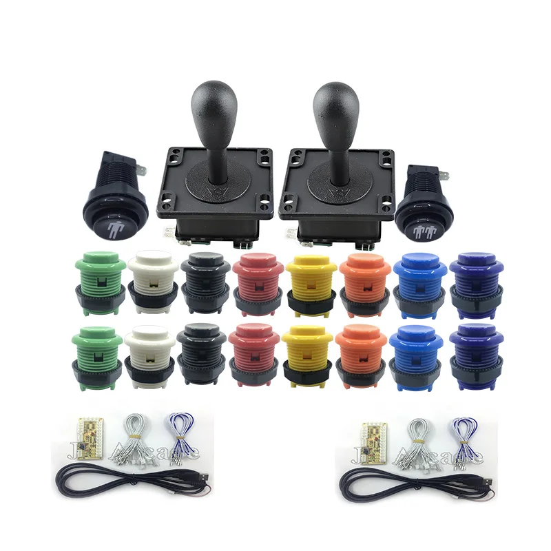 

Happ Type Arcade Joystick Button DIY Kit for Jamma Mame Arcade Sticker Push Button for Raspberry Pi