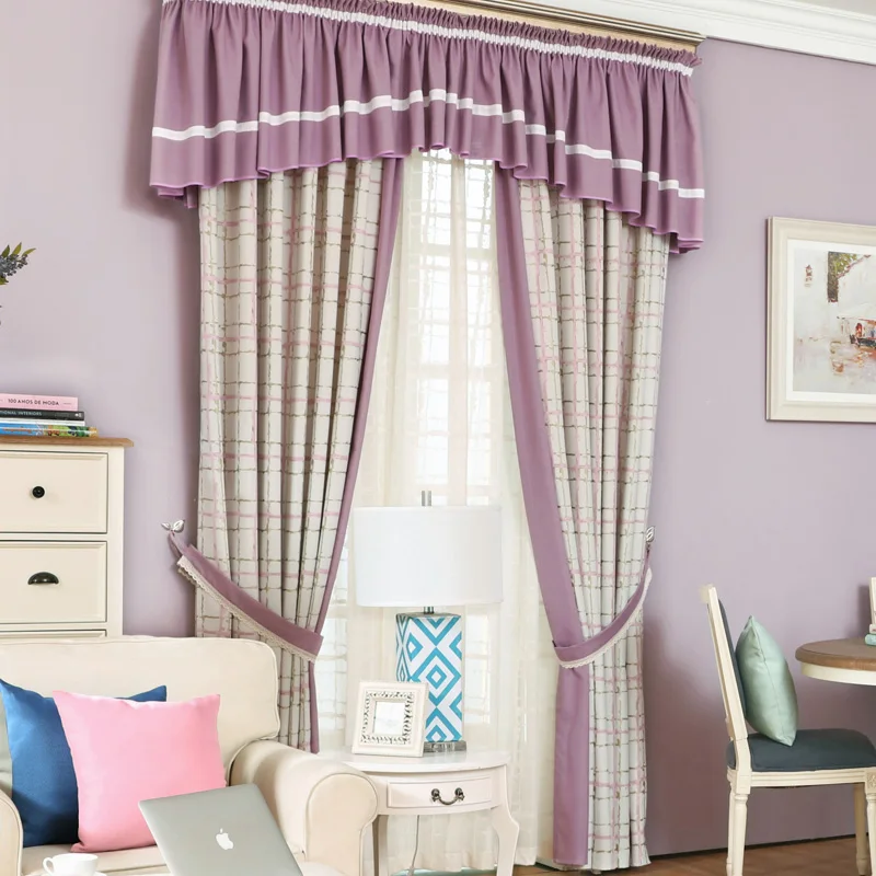 Katoen Jacquard Gordijn Voor Prinses Kamer Plaid Verduisterende Stof ... Katoen Jacquard Gordijn Voor Prinses Kamer Plaid Verduisterende Stof ...