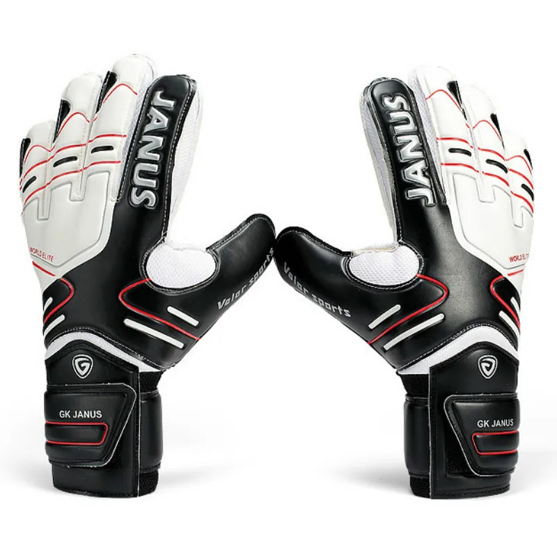 

JANUS Men Women Professional Goalkeeper Gloves Finger Protection Thickened Latex Soccer Football Goalie Gloves Goal keeper Glove