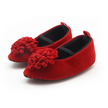 

New Pointed Stamens Cute Shoes Baby Girls Bow Leather Frist Walkers Shoes Soft Soled Non-slip Footwear Crib Lace-up Shoes