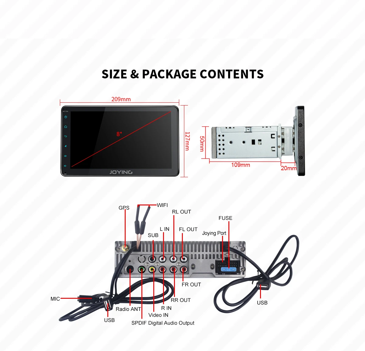 Discount Latest 1 din 8" touch screen 8 Core 4GB RAM 32GB ROM Android 8.1 car autoradio stereo GPS Navi WIFI Bluetooth DVR reverse camera 15
