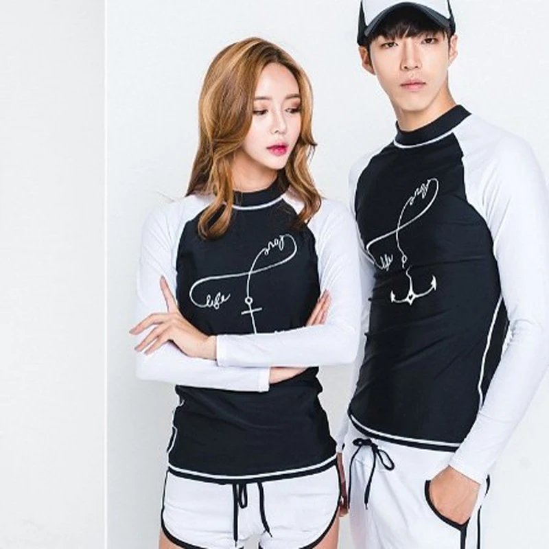 Женские и мужские плавки с длинным рукавом Rashguard быстросохнущими плавками