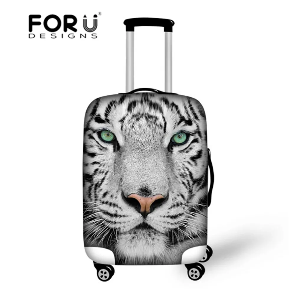 White Tiger Prints Luggage Protective Covers Apple to 18 30Inch Trolley