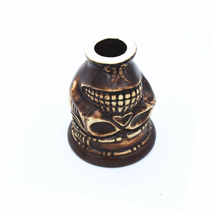 Керамическая чаша для кальяна держатель череп табак для кальяна голова кальяна Chicha Narguile Cachimba Sheesha