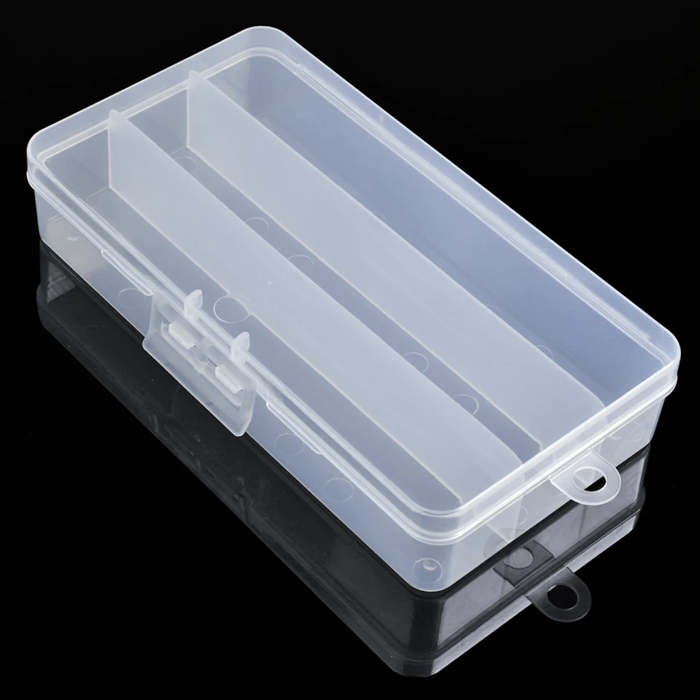 

3 Compartments Fishing Tackle Box Storage Case Lure Spoon Hook Bait Tackle Case Box 18*9.5*3.5cm Fishing Accessories Tools