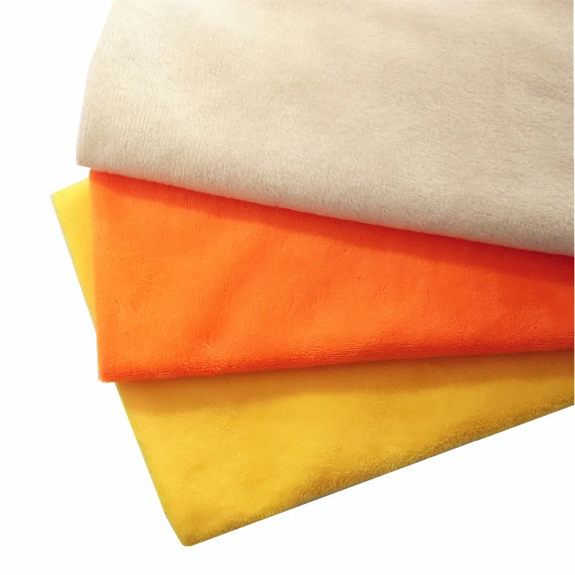 1mm Geel Soft Minky Fleece Stof Polyester Fleece Doek Geborsteld Stoffen voor Patchwork Naaien Pop Knuffels Doek cm|Stof| -