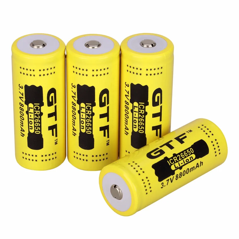 GTF оригинальная 26650 батарея 3 7 v 8800 mah литий ионная аккумуляторная для фонарь на