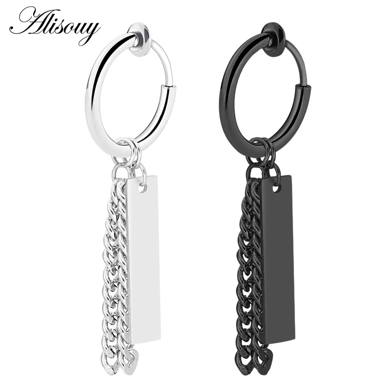 Alisouy, 1 шт., хип-хоп, 19 типов, клипсы, серьги, ювелирные изделия для ушей, модные ювелирные изделия, аксессуары для мужчин и женщин, поддельные клипсы, Висячие ювелирные изделия - Окраска металла: 9