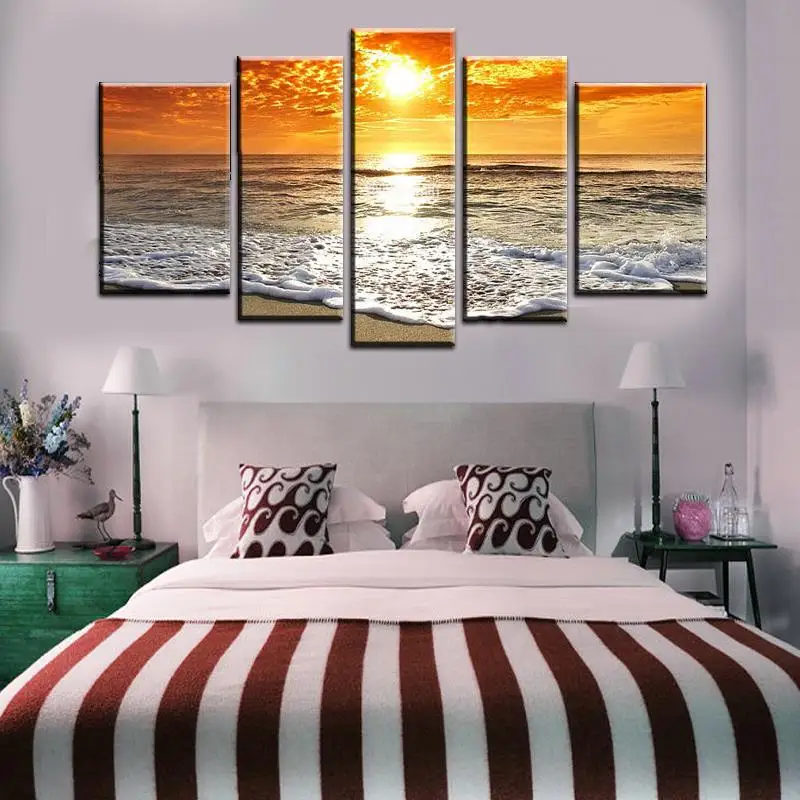 5 Piece Wall Art seascape waves painting promotion-shop for promotional seascape 5 Piece Wall Art seascape waves painting promotion-shop for promotional seascape