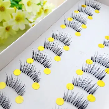 

10 Pairs Natural Black Soft Makeup Mini Half Corner Black False Eyelashes Natural False Eye Lashes Cosmetics Beauty Tool