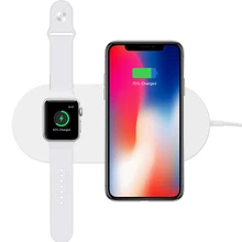 2 in 1 Mobile Phone Wireless Charger for Phone X 8 8 Plus Samsung S8 S7 for Apple Watch USB Wireless Fast Charging Phone Adapter