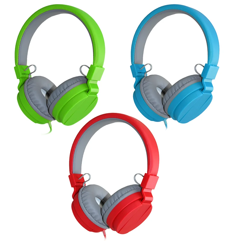 Fashion Cute Headphones Candy Color Foldable Kids Headset with Mic Earphone for Mp3 player Smartphone Girl Children Headsets