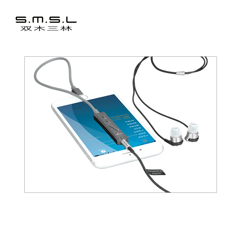 2017 Newest SMSL I2 Mini Amp Portable Lightning DAC Amplifier And Headphone Amplifier Built in Microphone for iPhone iPad IOS