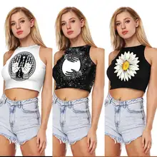 Для женщин тренажерный зал Спортивный жилет рубашки без рукавов майка Майки Фитнес одежду для бега плотно печатных быстросохнущая топы Йога Топ