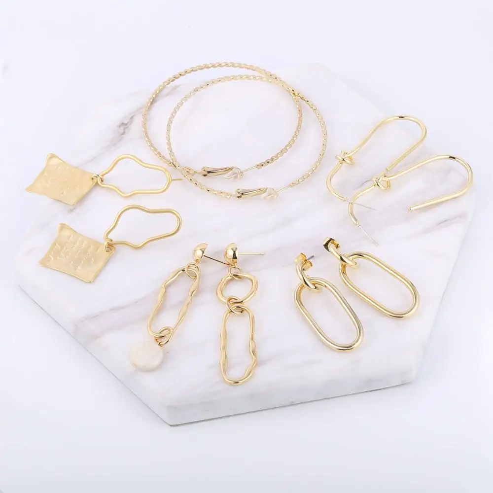 Pearl-Earrings-Metal-Gold-Geometric-Irregular-Natural (5)
