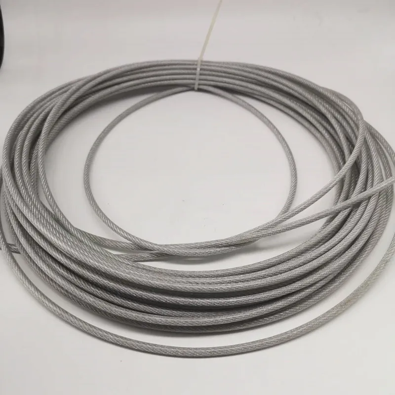ПВХ) 4 мм, 10 м, 7X7 304 трос из нержавеющей стали с ПВХ покрытием более мягкий рыболовный кабель с покрытием трос