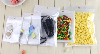 

Packaging Bag Zipper Lock 100pcs/lot 10x18cm White Color Clear Half Closable Valve Ripper Retail