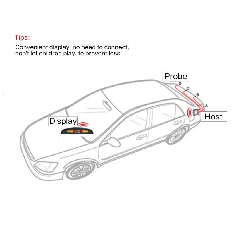 Датчик парковки автомобиля с 4 Обратный сенсорный контроль набор для езды задним ходом парктроник светодиодный дисплей беспроводной радиолокатор монитор детектор системы