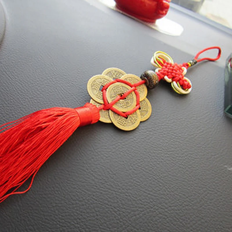 

Chinese Knot Ancient Coin Lucky Traditional Charm Keychain Mascot Emperor Money Home Pendant Decoration Copper Coin