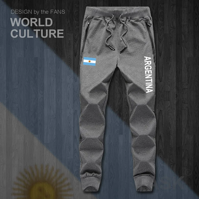 Argentina Argentine AR Мужские штаны для бега, спортивные штаны, спортивные штаны для фитнеса, флисовые тактические повседневные леггинсы для страны - Цвет: 05darkgray-thin