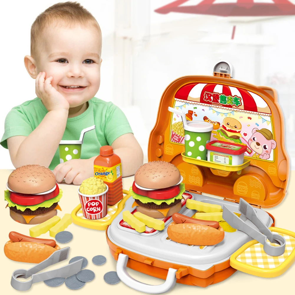 Детский гамбургер машина макияж игровой дом набор игрушек набор транспортных средств Детские игрушки ролевые гамбургер/макияж ролевые игрушки