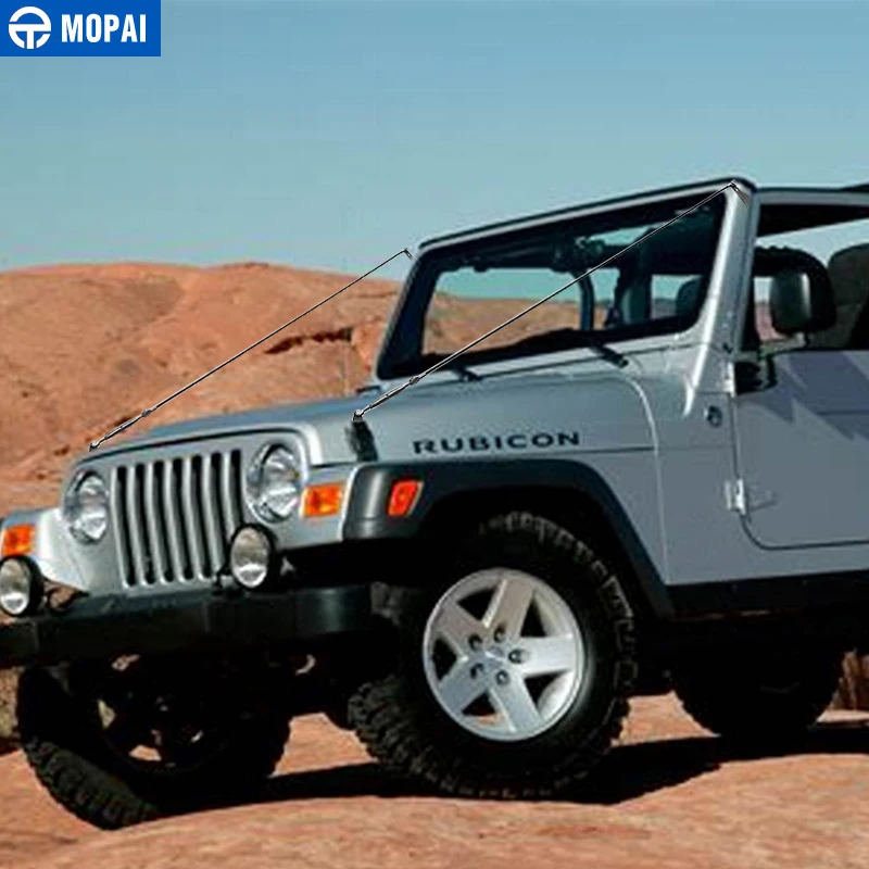 MOPAI защитные оправы для Jeep Wrangler TJ 1997 2006 капот защелка препятствия устранение