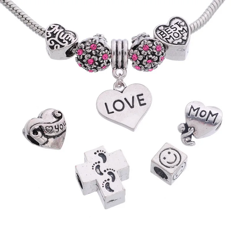 

European Style Large Hole Beads DIY Jewelry Findings Personalized Homemade Bracelet Necklace Customized Pendants Jewelry Gift