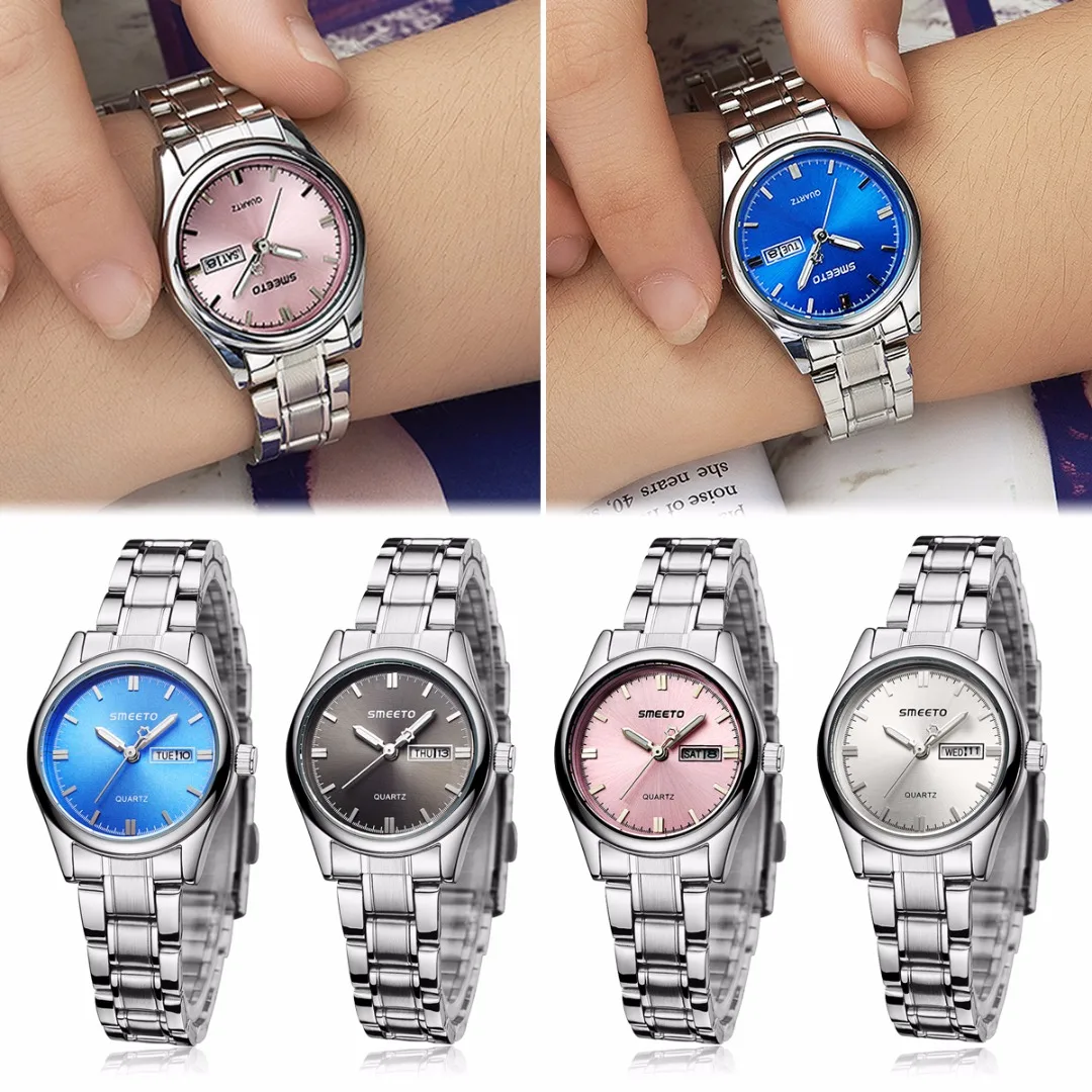 

Shellhard Luxury Women's Watch Luminous Stainless Steel Date Waterproof Analog Quartz Wrist Watch Female Clock Relogio Feminino