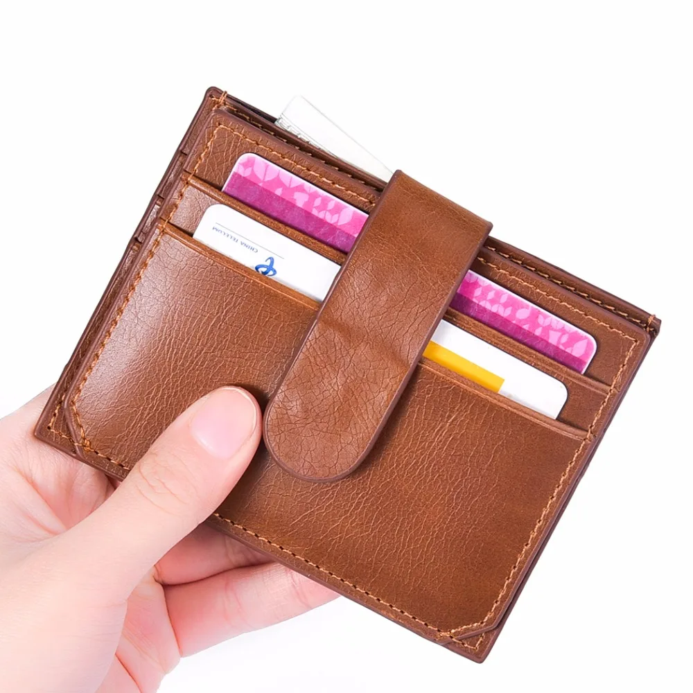 

2018 NEW Spring Men Card Holders Top Quality Pu Leather ID Holders for Women Cards Cover Fashion Zipper Slim Card Case Hasp Bag