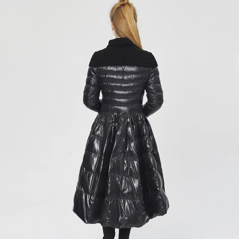 Bas Canard Black Femmes Jupe Blanc white Luxe D'aronde D'hiver 90 De Parkas Nouveau camouflage Le Duvet 2018 Ourlet Vers Manteau Queue France Doudoune Longue Femelle Survêtement 7gRHx8