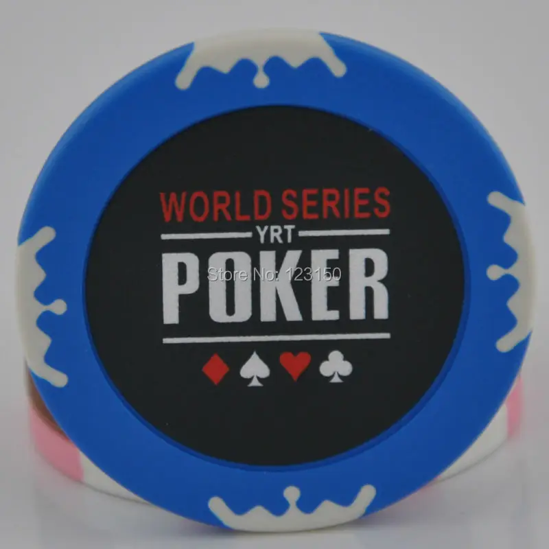 9006-покер 50 шт./упак. глины 14 г Фишки для покера металла вставки, без лица значение