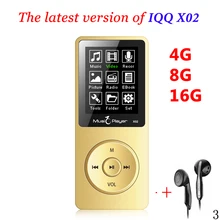 Мини mp3 плеер 16 ГБ с Встроенный динамик USB MP3 плеера с Динамик MP-3 MP3-Player iqq x02 MP 4 16 ГБ проигрывателя Walkman FM