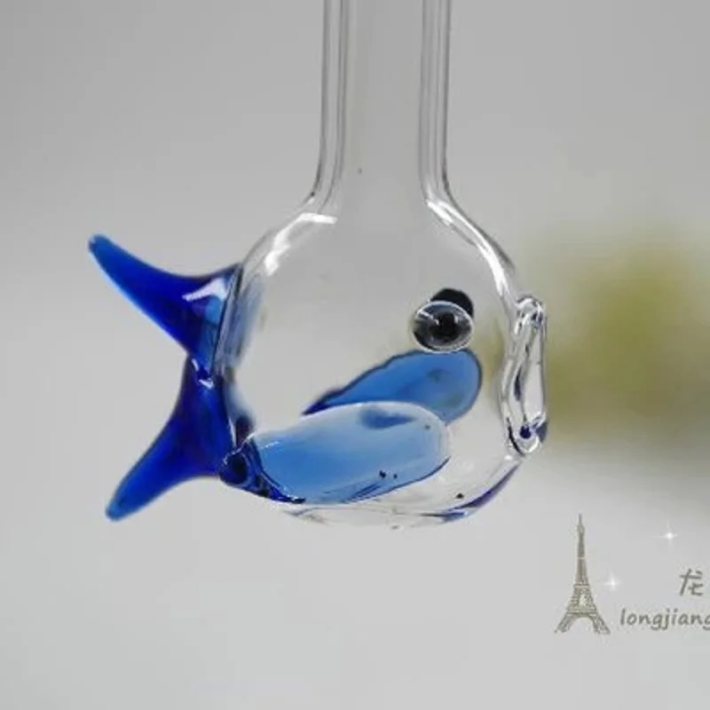 

O.RoseLif Brand 3 x Lovely Drink Like Fish Handmade Unleaded Glass Straw Pipette Dollar fish Drinking Straws Fruit Tubularis