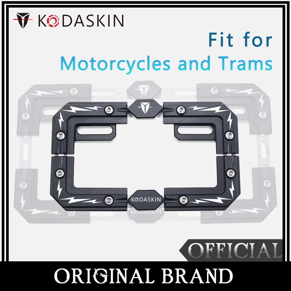 

KODASKIN Aluminum Alloy License Plate Frame Fit for Motorcycles and Trams