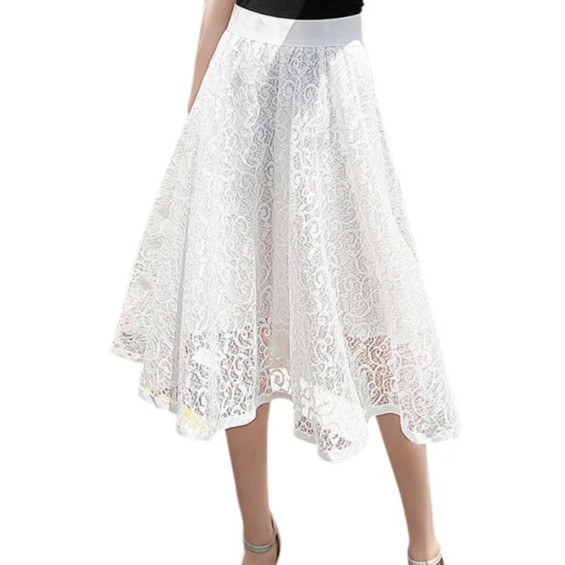 Women skirts New Women Summer Ball Gown Skirt Solid Color Lace Skirt Empire Waist Mesh Mini Skirts Women skirts New Women Summer Ball Gown Skirt Solid Color Lace Skirt Empire Waist Mesh Mini Skirts