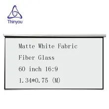 Thinyou Matte White Fabric Fiber Glass 60 inch 16:9 Gain Wall HD Projector Screen Home Office School Bar for LED DLP Projection
