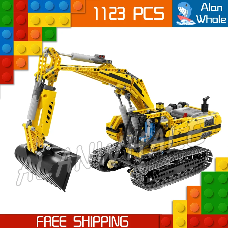 

1123pcs New Techinic Remote Controlled Motorized Excavator 20007 DIY Model Building Kit Blocks Gifts Toys Compatible With lego