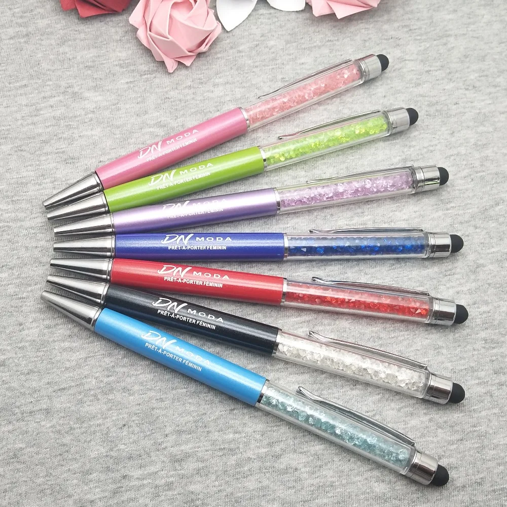 Дизайн Diamond Стилус ручки с кристаллами ballpen Офис школа Продвижение Подарок Индивидуальные с логотипом/Название компании