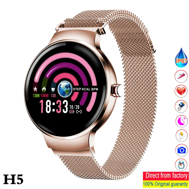 

H5 Smart Watch For Women Blood Pressure Heart Rate IP67 Waterproof Bracelet for Android ios Ladies Smart bracelet pk H1 H2 KW10