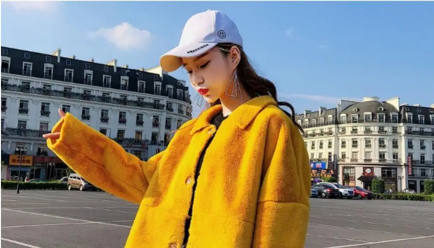 Новые Размеры S/Xl женские короткие раздел Повседневное поддельные Кашемировые Куртки зима-осень теплые пальто Однобортный искусственная меховая верхняя одежда K917