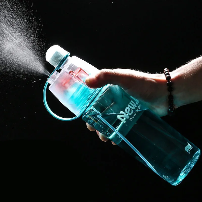 400 мл/600 мл Спортивная бутылка для воды с распылителем для спорта и велоспорта распылительная бутылка для воды для тренажерного зала бутылки для питья на открытом воздухе